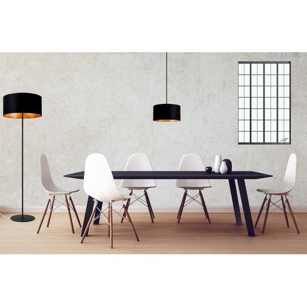 Lustră cu interior auriu Sotto Luce Mika, ∅ 36 cm, negru-image-1