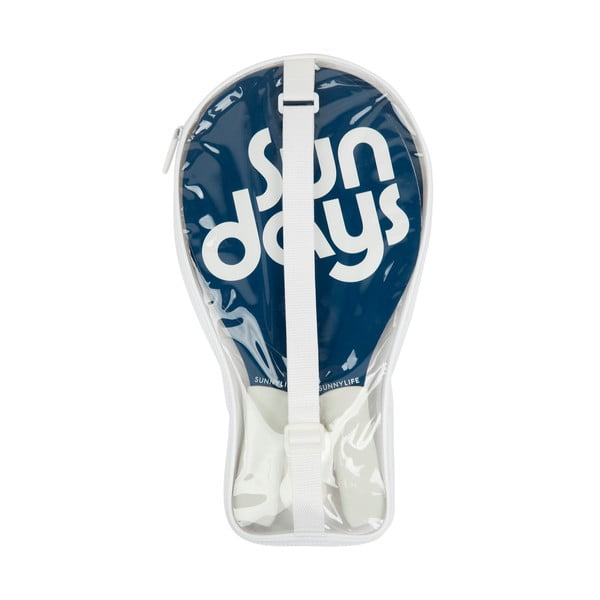Set 2 palete și minge pentru tenis de plajă Sunnylife Indigo-image-1
