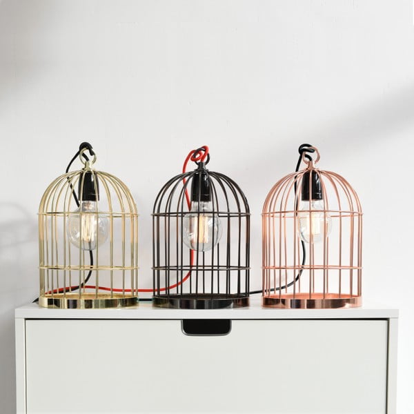 Corp de iluminat suspendat Filament Style Bird Cage, auriu-image-1
