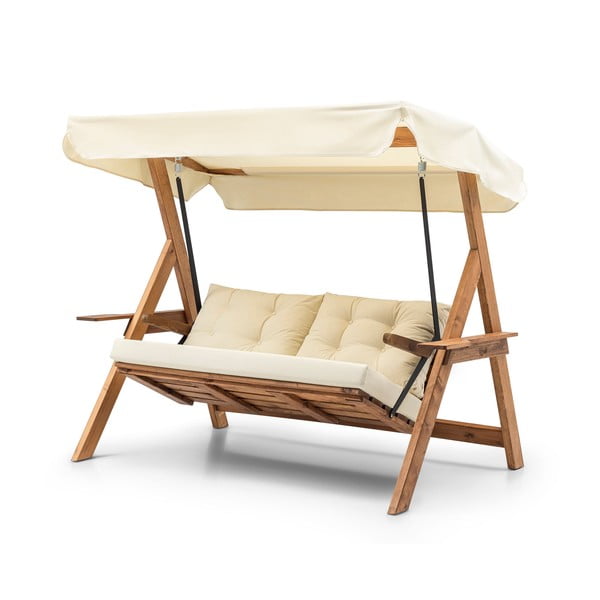 Balansoar de grădină crem/natural  din lemn  Galata – Floriane Garden-image-2