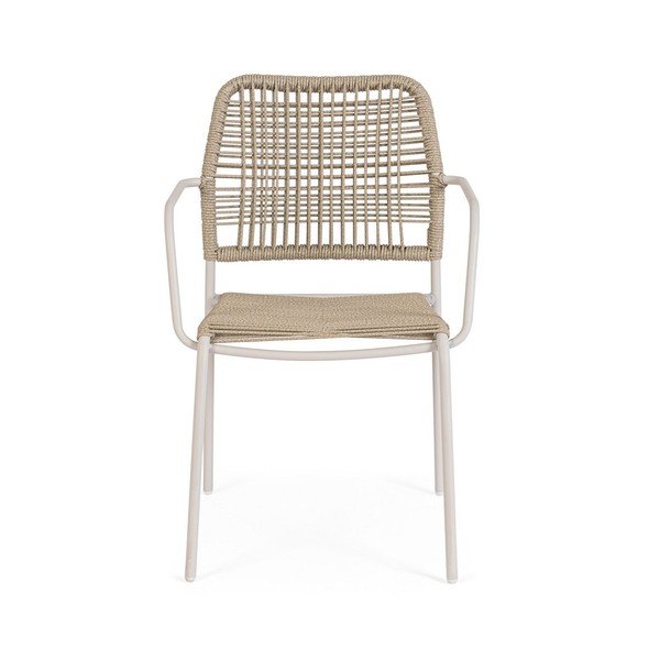 Scaun de grădină bej/în culoare naturală din metal Jable – Bizzotto-image-2
