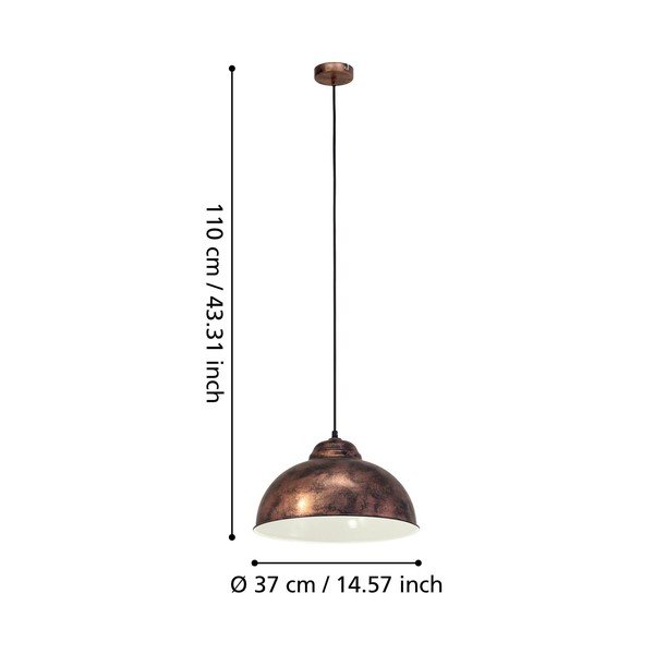 Lustră în culoarea bronz cu abajur din metal ø 37 cm TRURO 2 – EGLO-image-2