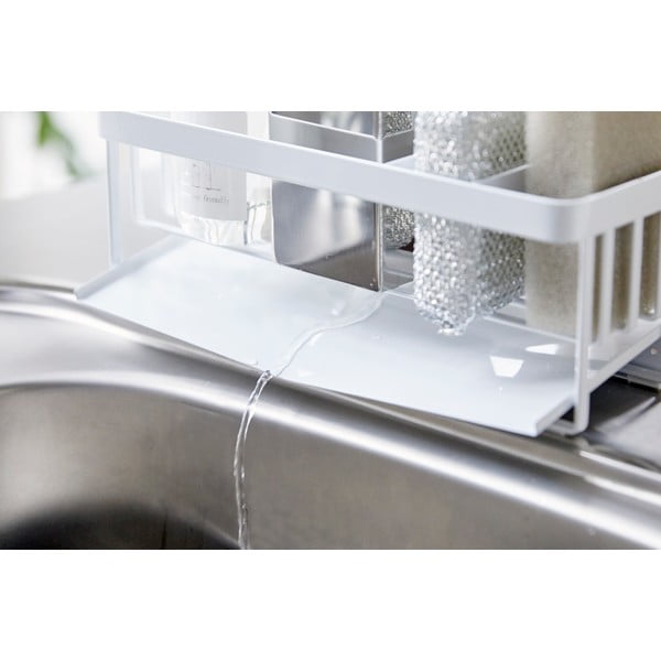 Organizator de chiuvetă din metal Yamazaki Tower, alb-image-3