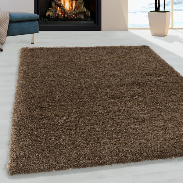 Covor maro închis 80x150 cm Fluffy – Ayyildiz Carpets-image-1