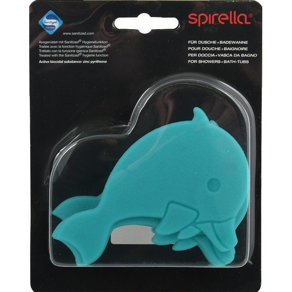 Covoraș antiderapant pentru copii pentru cadă 12x8 cm Dauphins – Spirella-image-1