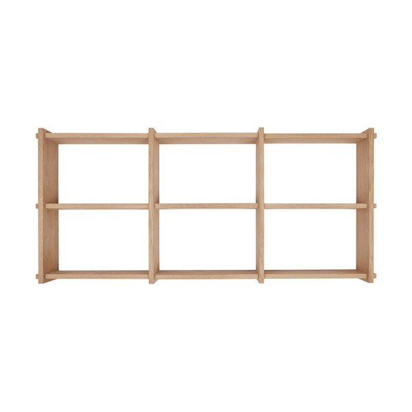 Raft în culoare naturală etajat din lemn de stejar 37 cm Grid – OYOY Living Design