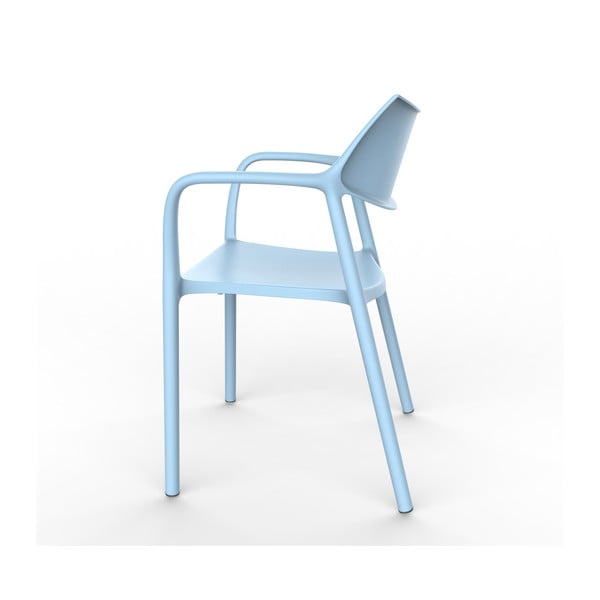 Set 2 scaune de grădină cu cotierei Resol Splash, albastru deschis