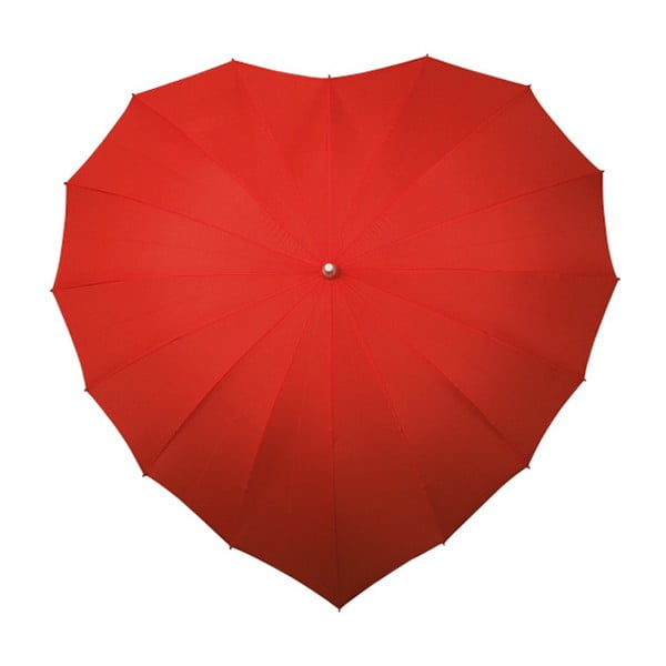Umbrelă în formă de inimă Ambiance Heart, ⌀ 107 cm, roșu