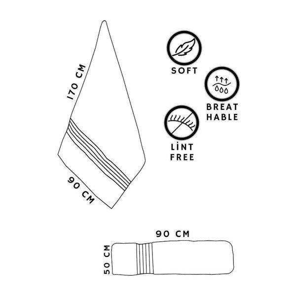Prosoape de baie maro 2 buc. din bumbac – Mila Home-image-2