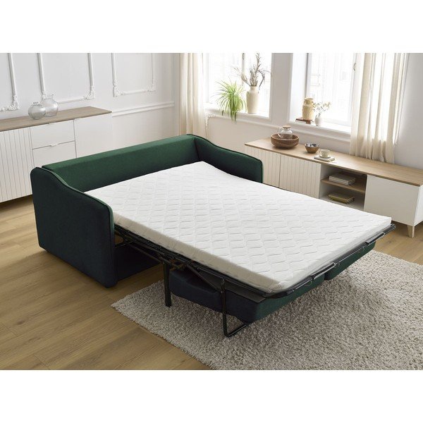 Canapea verde pentru dormitul zilnic/extensibilă 178 cm Lenny – Bobochic Paris-image-1