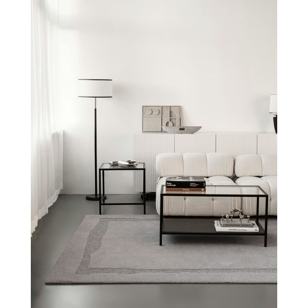 Covor gri din lână 200x300 cm Morphic Rocca – Agnella-image-1