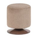 Puf maro deschis cu tapițerie din țesătură bouclé Islen – WOOOD