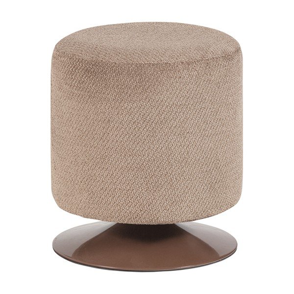 Puf maro deschis cu tapițerie din țesătură bouclé Islen – WOOOD