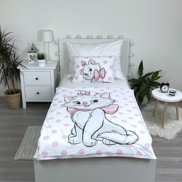 Lenjerie de pat pentru copii din bumbac pentru pătuț 100x135 cm Marie Cat – Jerry Fabrics-image-1