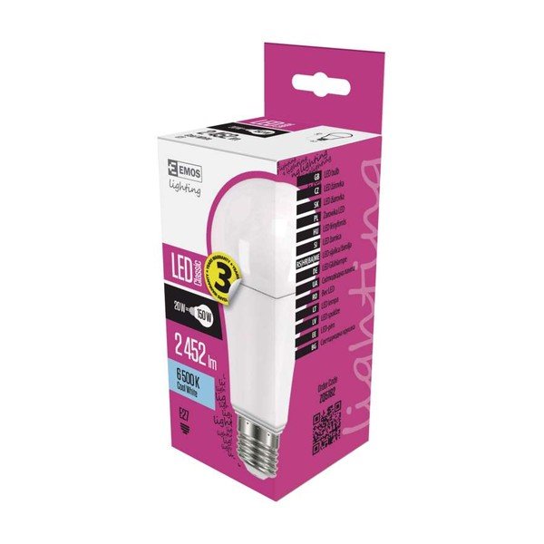 Bec cu LED EMOS Classic A67 Cold White, 20W E27-image-1