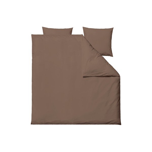 Lenjerie de pat maro din bumbac percal pentru pat dublu/extinsă 200x220 cm Crisp – Södahl-image-4