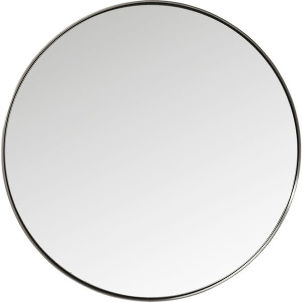 Oglindă rotundă cu ramă neagră Kare Design Round Curve, ⌀ 100 cm