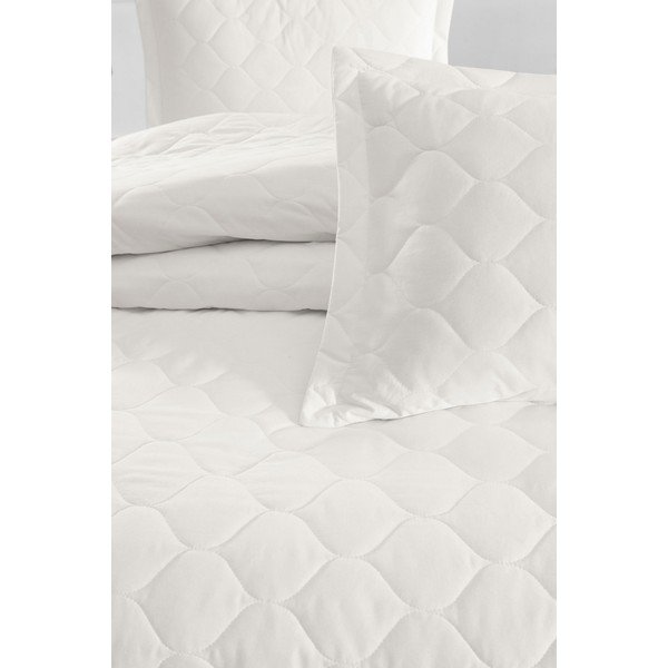 Cuvertură de pat cu față de pernă din bumbac ranforce EnLora Home Fresh, 180 x 225 cm, bej deschis-image-1