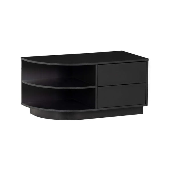 Masă TV modulară neagră din lemn masiv de pin 78x40 cm Finca – WOOOD-image-2