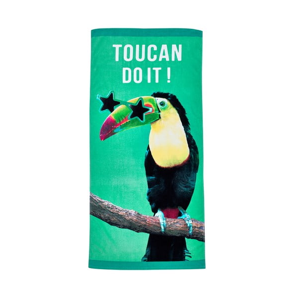 Prosop de plajă verde din bumbac 76x160 cm Toucan Do It – Catherine Lansfield