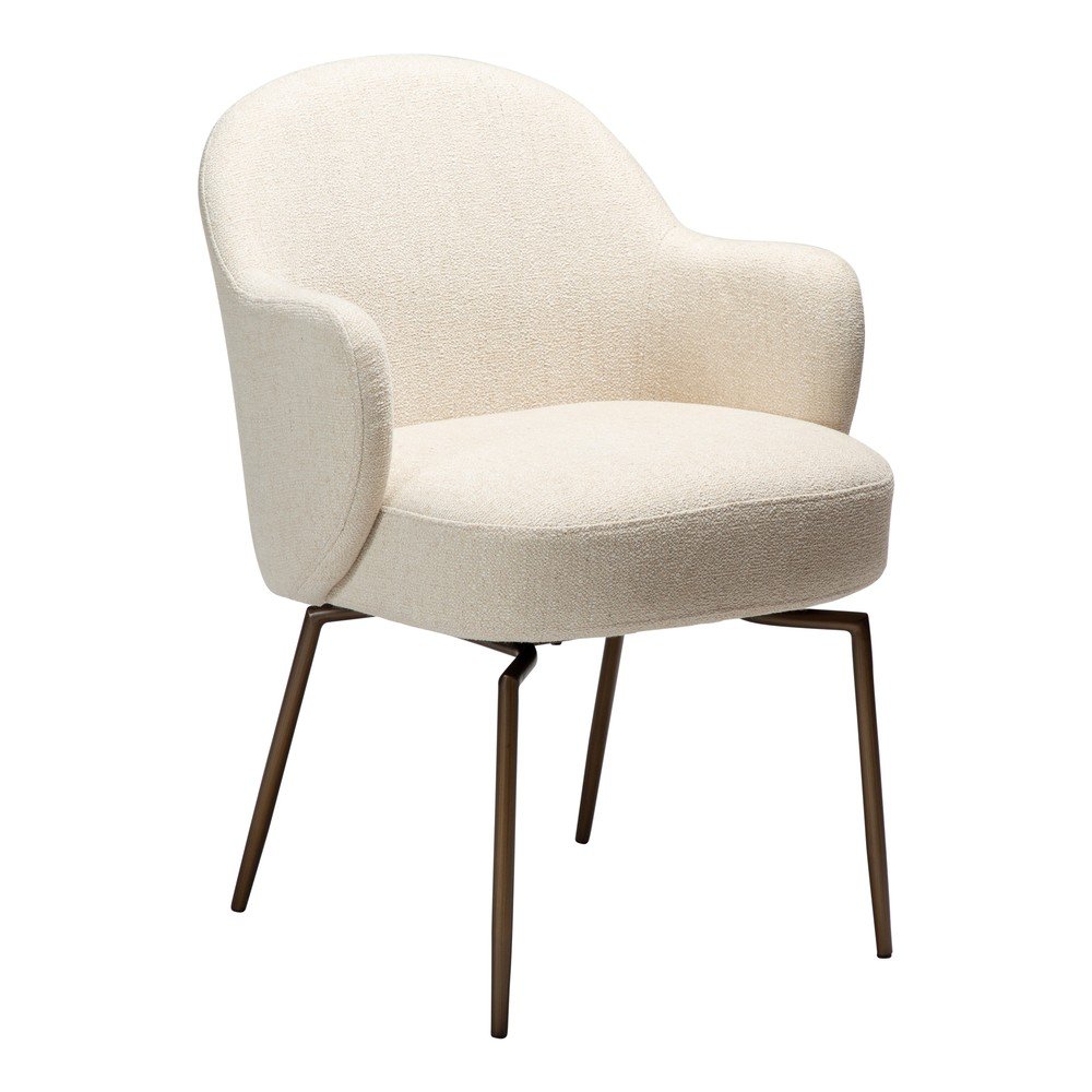Scaun de living bej cu cotiere/rotativ Bae – DAN-FORM Denmark