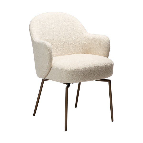 Scaun de living bej cu cotiere/rotativ Bae – DAN-FORM Denmark