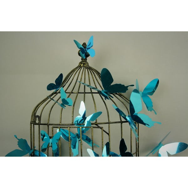 Set 12 autocolante 3D Ambiance Butterflies, albastru