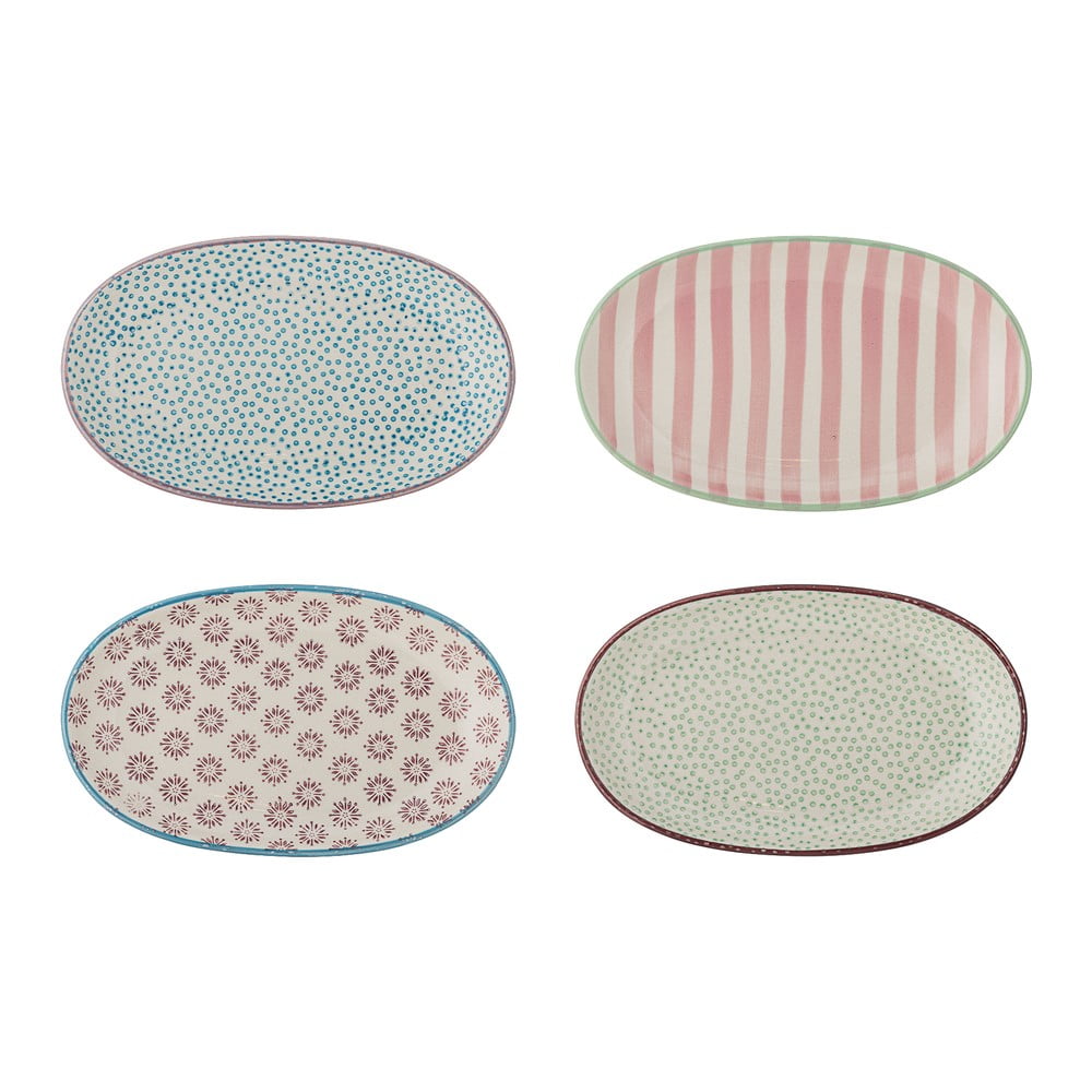 Farfurii 4 buc. pentru servire din gresie Patrizia – Bloomingville