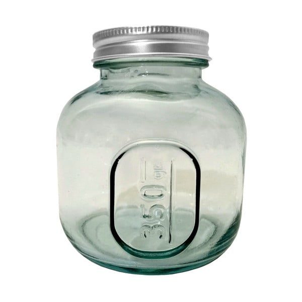 Borcan din sticlă reciclată cu capac Ego Dekor Authentic, 350 ml