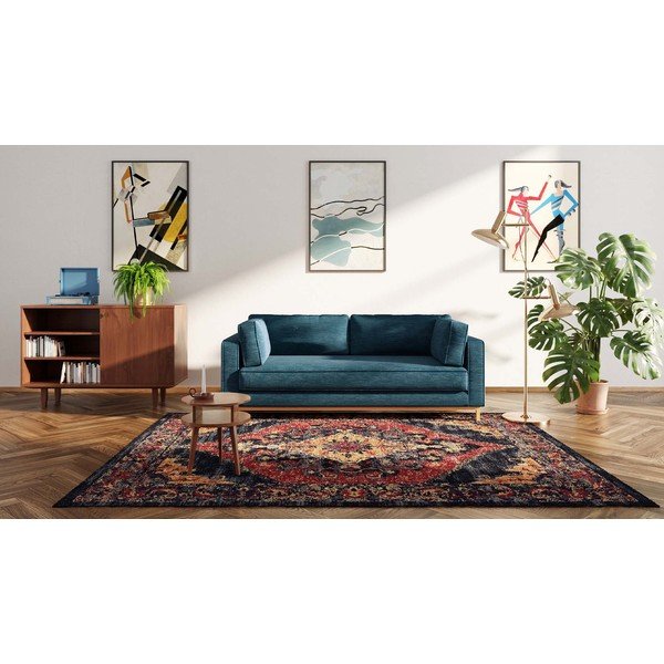Canapea albastru-închis 222 cm Celerio – Ame Yens-image-1