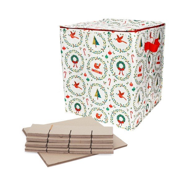 Cutie de depozitare pentru haine din plastic reciclat 32x32x35 cm Classic Christmas – Rex London