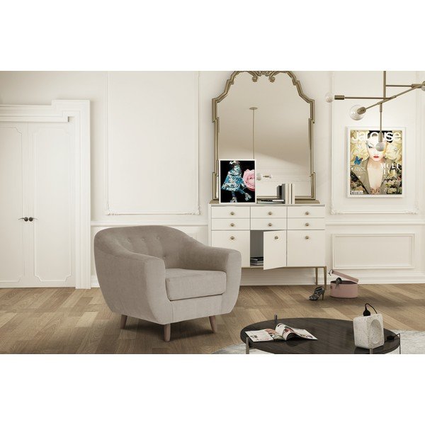 Fotoliu Jalouse Maison Vicky, gri maro-image-1