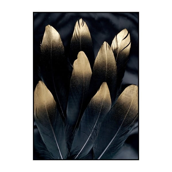 Tablou 50x70 cm Golden Feather – Malerifabrikken