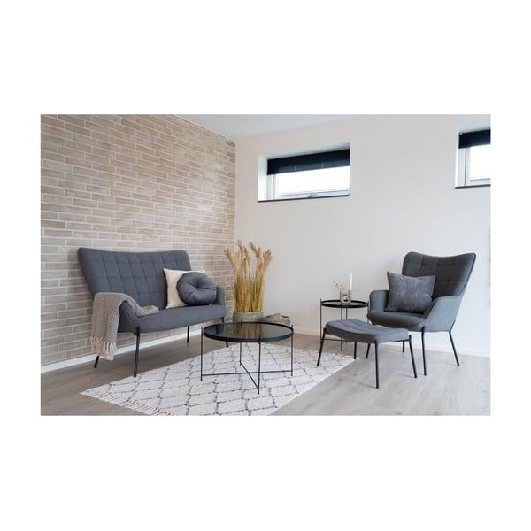 Măsuță de cafea rotundă neagră ø 70 cm Venezia - House Nordic-image-2