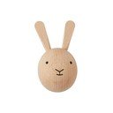 Cârlig în culoare naturală de montat pe perete din lemn de fag Rabbit – OYOY Mini