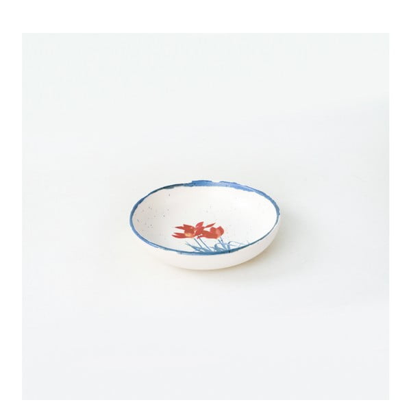 Set veselă cu 21 piese din ceramică My Ceramic Flower, alb-albastru-image-4