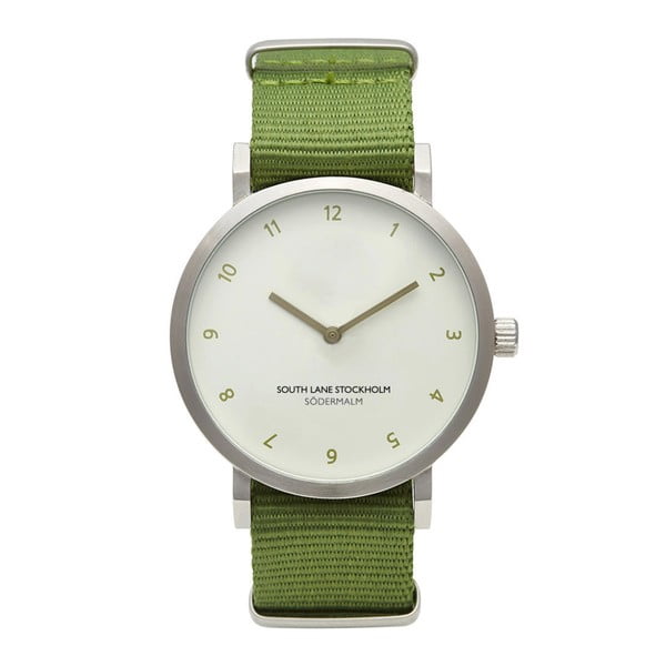 Ceas unisex South Lane Stockholm Sodermalm Big Classy, curea verde