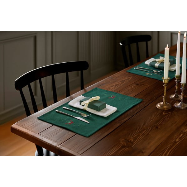 Suport pentru farfurii din amestec de bumbac 30x43 cm  cu model de Crăciun Christmas Fable – JUNA-image-1