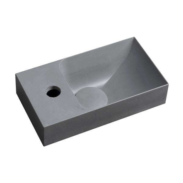 Chiuvetă mică pentru WC gri din beton 31x17 cm Piccolino – Sapho