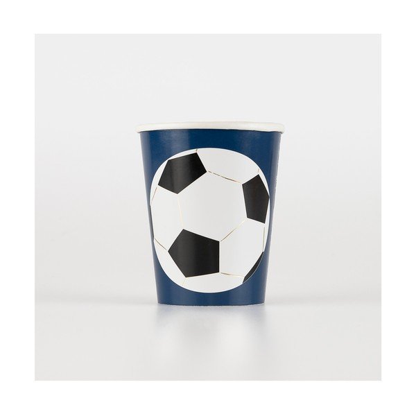 Pahare de unică folosință 8 buc. din hârtie Soccer – Meri Meri-image-1