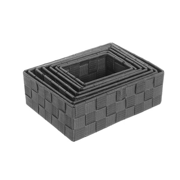 Coșuri din material textil pentru baie gri în set de 7 buc. - Casa Selección-image-2