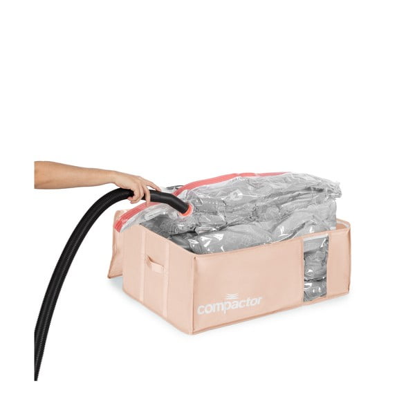 Cutie de depozitare pentru haine din plastic cu vacuum 65x45x27 cm Pink Edition – Compactor-image-3