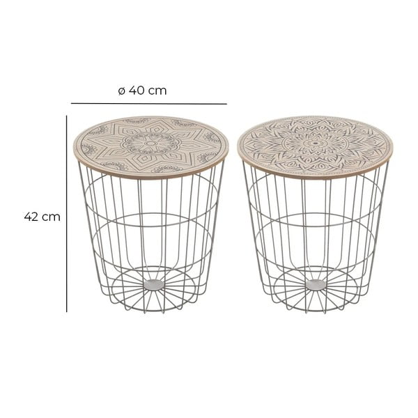 Măsuțe auxiliare 2 buc. rotunde ø 40 cm – Casa Selección-image-4