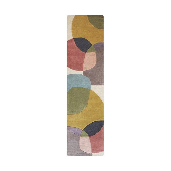 Covor tip traversă țesut manual din lână 60x230 cm Glow Multi – Flair Rugs