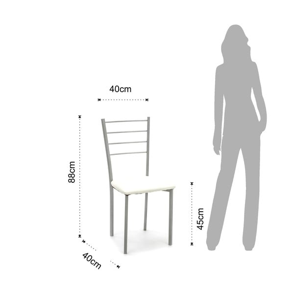 Scaune de dining albe 2 buc. Just - Tomasucci-image-4