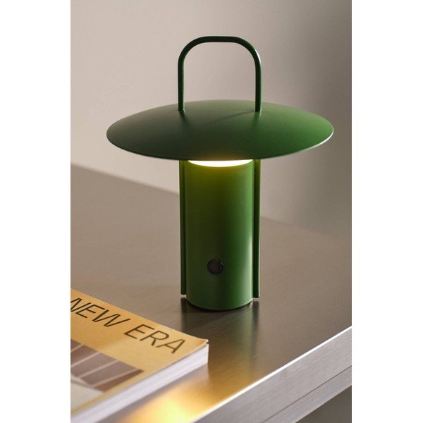 Veioză verde LED cu intensitate reglabilă din metal (înălțime 24 cm) Venna – Jotex-image-1