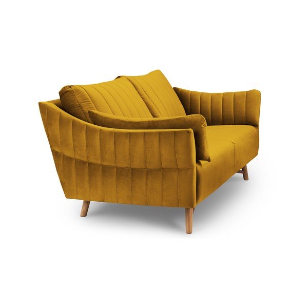 Canapea cu tapițerie de catifea Interieur 86 Elysée, 174 cm, galben-image-4