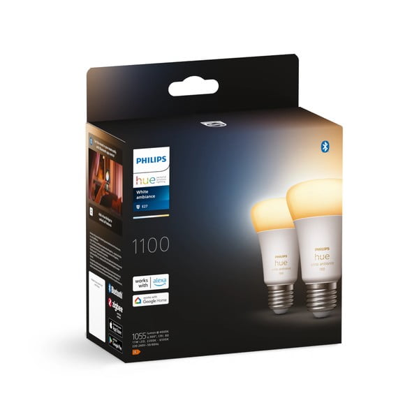 Becuri smart LED E27, 2 buc. 11 W White ambiance – Philips Hue-image-2