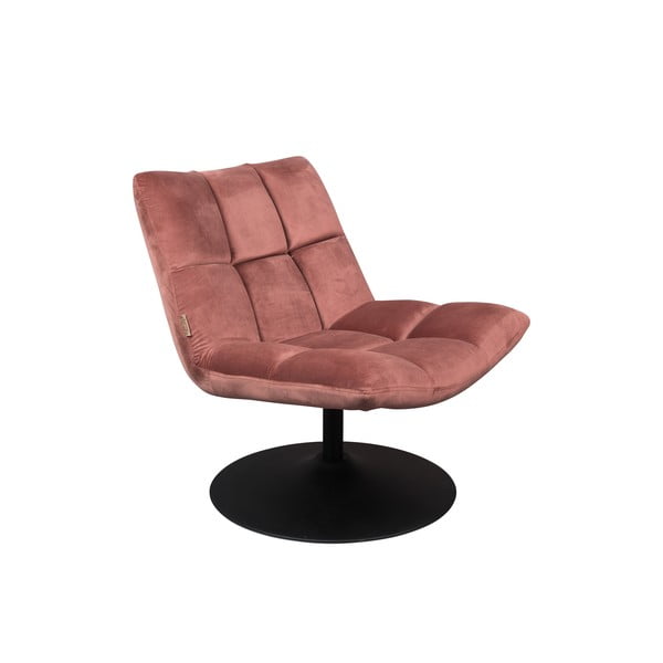 Fotoliu roz cu tapițerie din catifea Bar – Dutchbone
