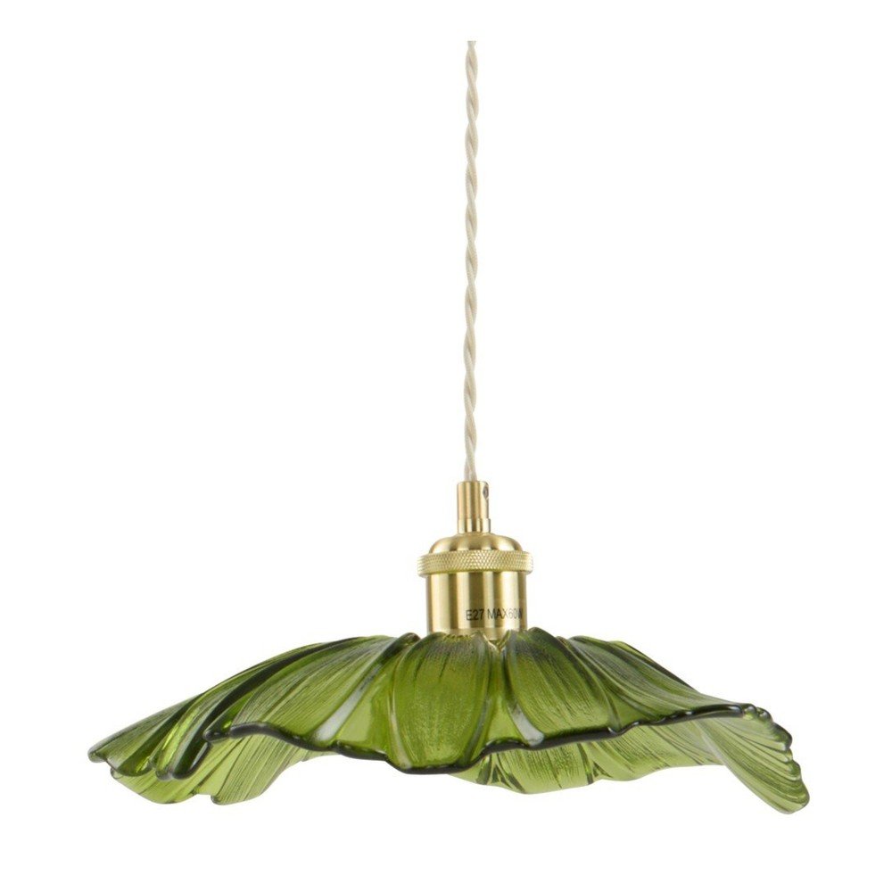 Lustră verde/aurie din sticlă ø 30 cm Nugget – Jotex